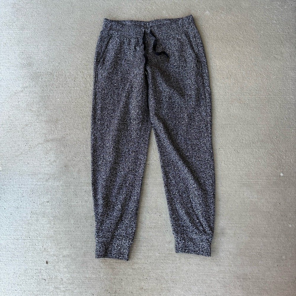 Lululemon At Ease Jogger Pants Womens Size 8 Gray‎ Black Heathered Tapered
